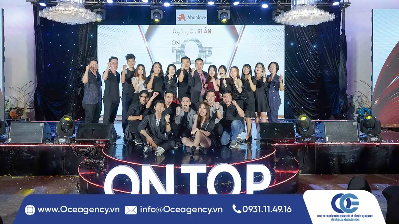 TỔ CHỨC SỰ KIỆN DẠ TIỆC TRI ÂN AHAMOVE ON TOP