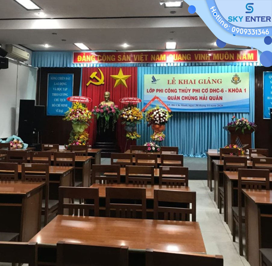 to-chuc-su-kien, to-chuc-su-kien-ngay-khai-giang, cung-cap-thiet-bi-su-kien, khai-giang, hoc-vien-hang-khong