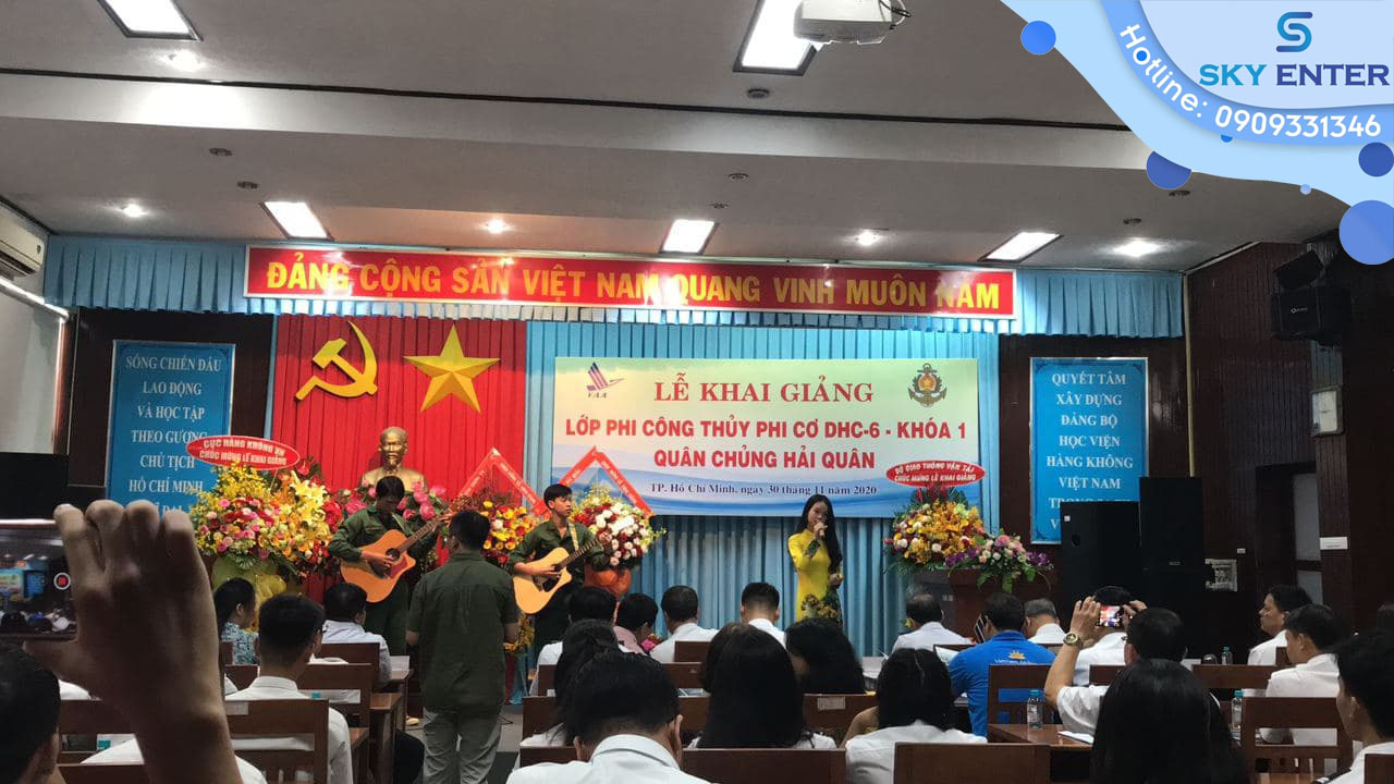 to-chuc-su-kien, to-chuc-su-kien-ngay-khai-giang, cung-cap-thiet-bi-su-kien, khai-giang, hoc-vien-hang-khong