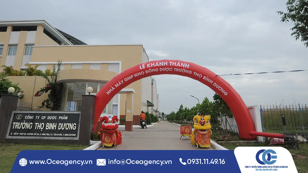 TỔ CHỨC LỄ KHÁNH THÀNH NHÀ MÁY DƯỢC TRƯỜNG THỌ BÌNH DƯƠNG