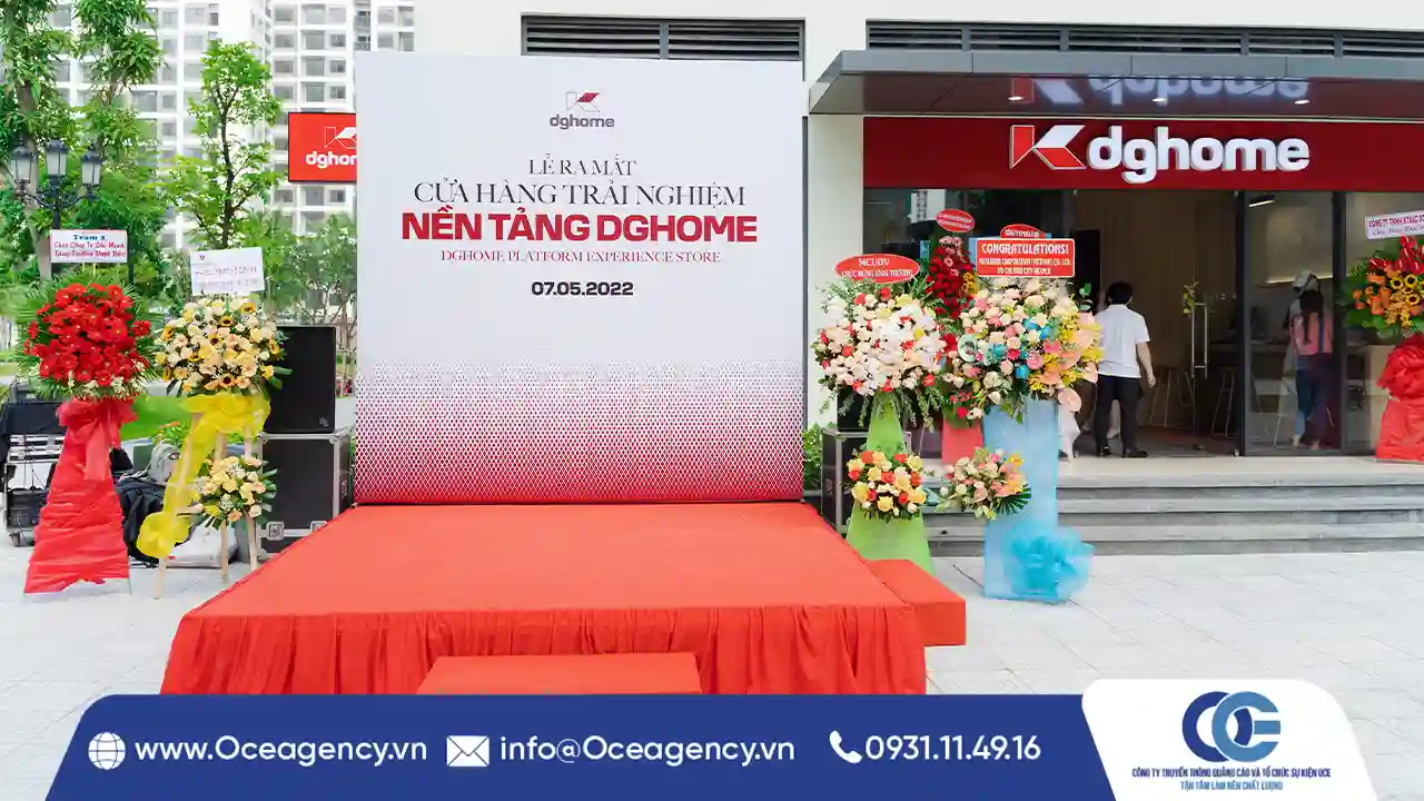 TỔ CHỨC SỰ KIỆN RA MẮT CỬA HÀNG TRẢI NGHIỆM NỀN TẢNG DGHOME