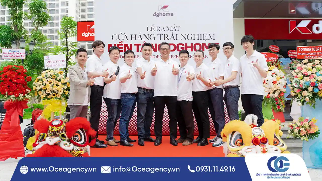 TỔ CHỨC SỰ KIỆN RA MẮT CỬA HÀNG TRẢI NGHIỆM NỀN TẢNG DGHOME