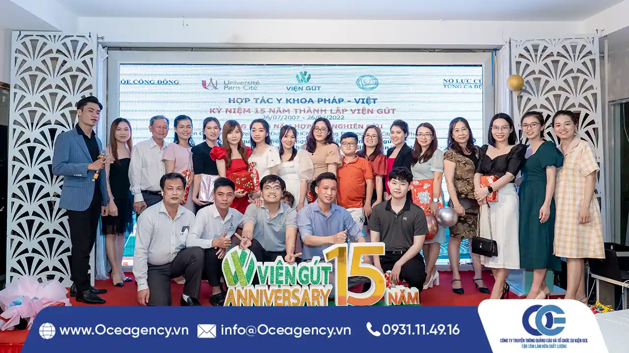 TỔ CHỨC SỰ KIỆN LỄ KỶ NIỆM 15 NĂM THÀNH LẬP VIỆN GÚT