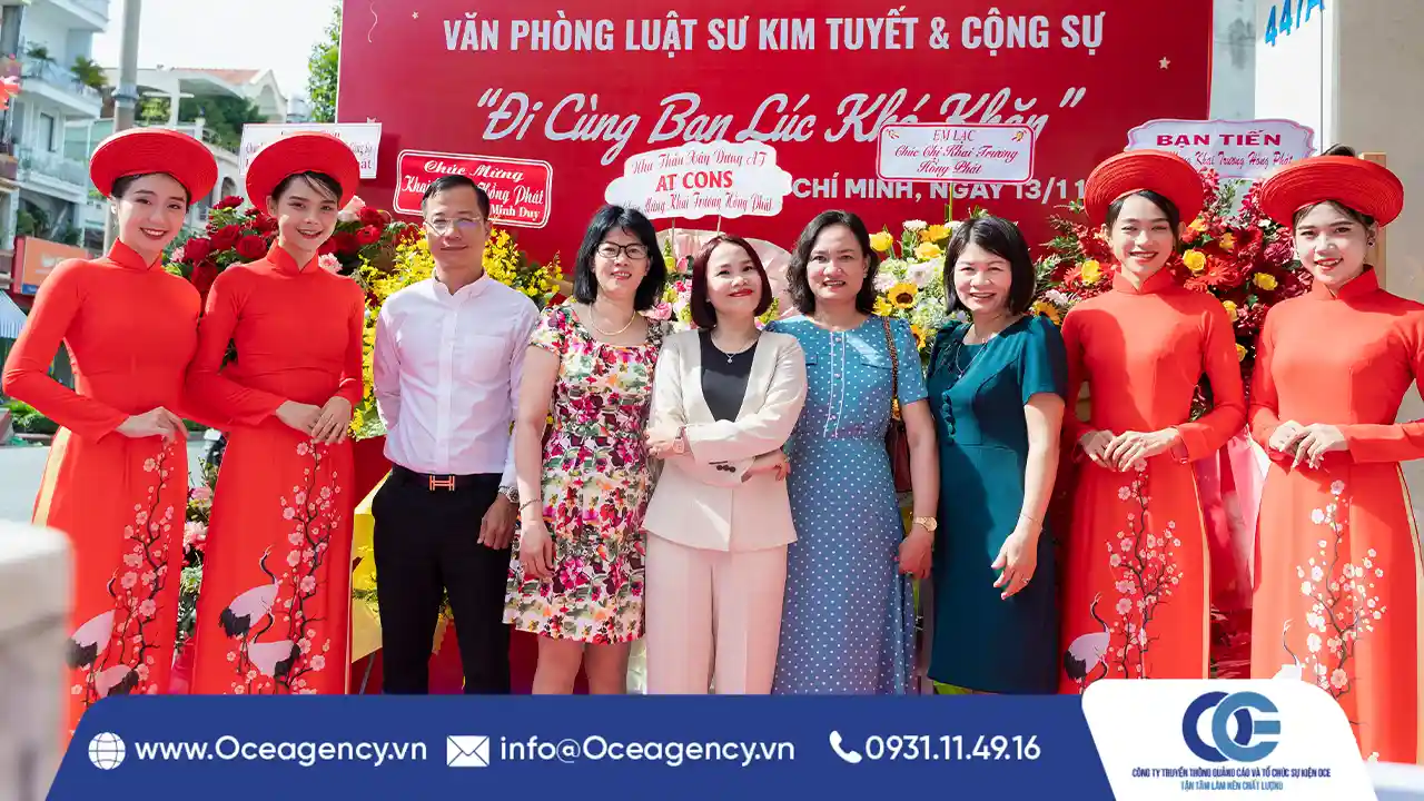 TỔ CHỨC SỰ KIỆN KHAI TRƯƠNG VĂN PHÒNG LUẬT KIM TUYẾT