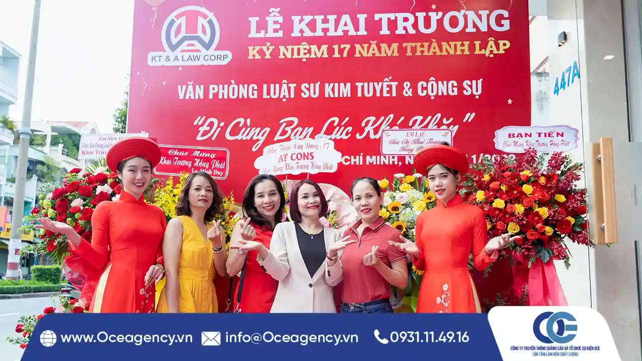 TỔ CHỨC SỰ KIỆN KHAI TRƯƠNG VĂN PHÒNG LUẬT KIM TUYẾT