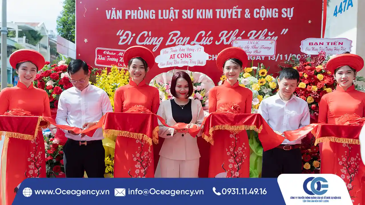 TỔ CHỨC SỰ KIỆN KHAI TRƯƠNG VĂN PHÒNG LUẬT KIM TUYẾT