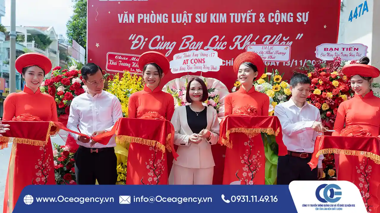 TỔ CHỨC SỰ KIỆN KHAI TRƯƠNG VĂN PHÒNG LUẬT KIM TUYẾT