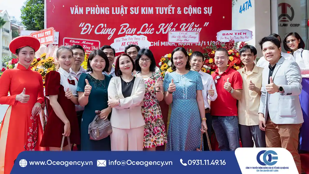 TỔ CHỨC SỰ KIỆN KHAI TRƯƠNG VĂN PHÒNG LUẬT KIM TUYẾT