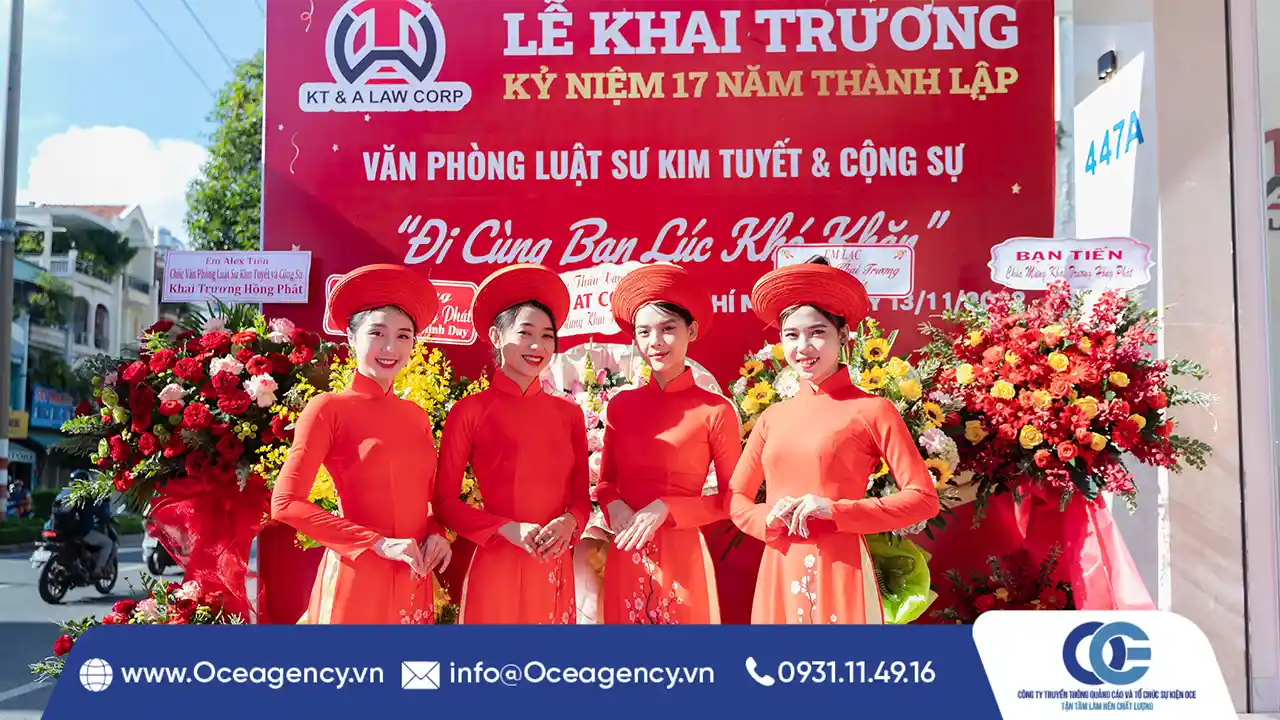 TỔ CHỨC SỰ KIỆN KHAI TRƯƠNG VĂN PHÒNG LUẬT KIM TUYẾT