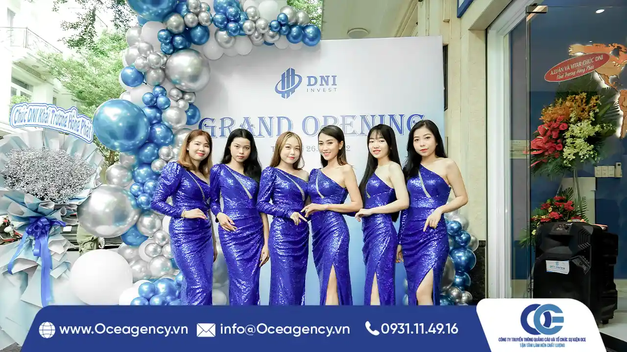 TỔ CHỨC SỰ KIỆN KHAI TRƯƠNG CÔNG TY TƯ VẤN ĐẦU TƯ DNI