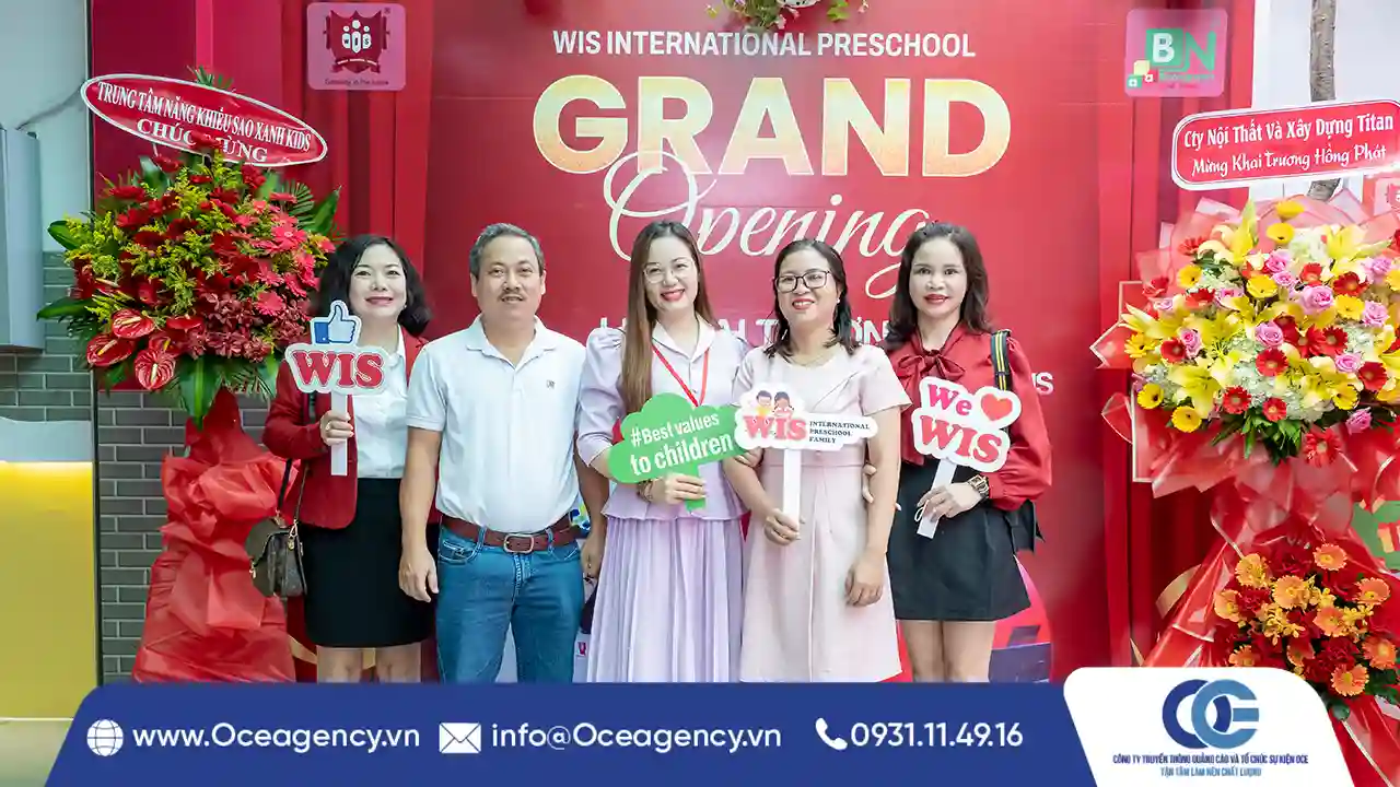 TỔ CHỨC SỰ KIỆN KHAI TRƯƠNG TRƯỜNG MẦM NON QUỐC TẾ WIS