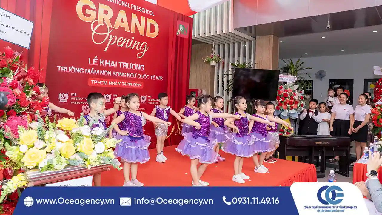 TỔ CHỨC SỰ KIỆN KHAI TRƯƠNG TRƯỜNG MẦM NON QUỐC TẾ WIS