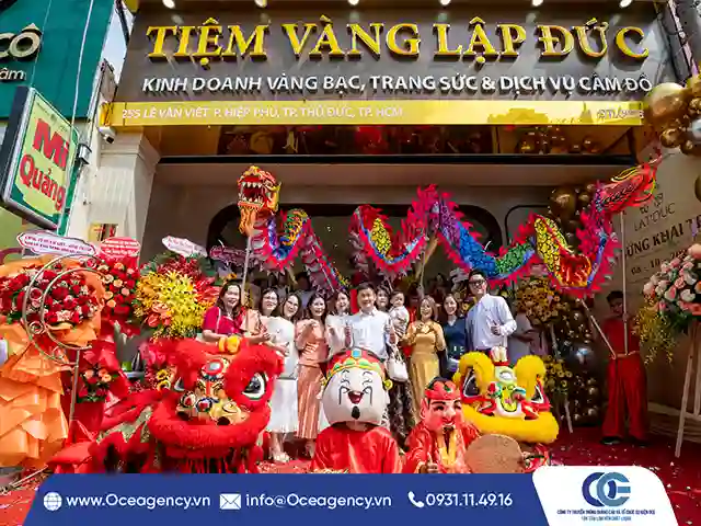 TỔ CHỨC SỰ KIỆN KHAI TRƯƠNG TIỆM VÀNG LẬP ĐỨC