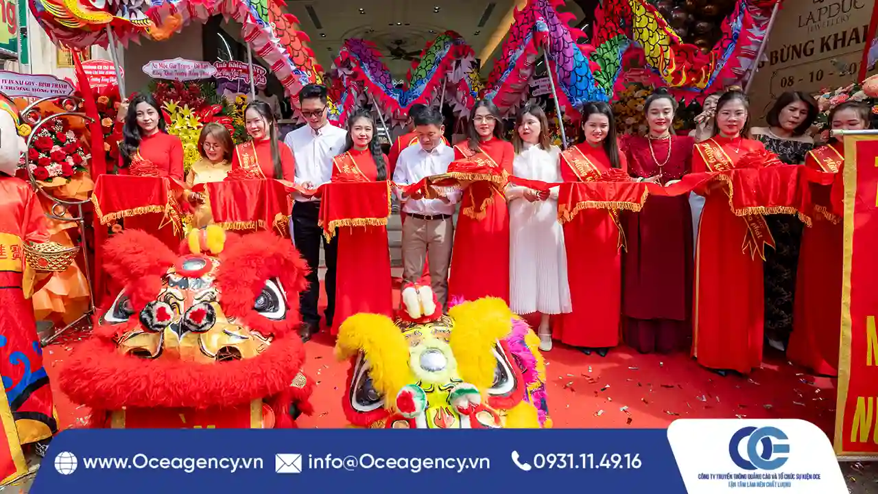 TỔ CHỨC SỰ KIỆN KHAI TRƯƠNG TIỆM VÀNG LẬP ĐỨC