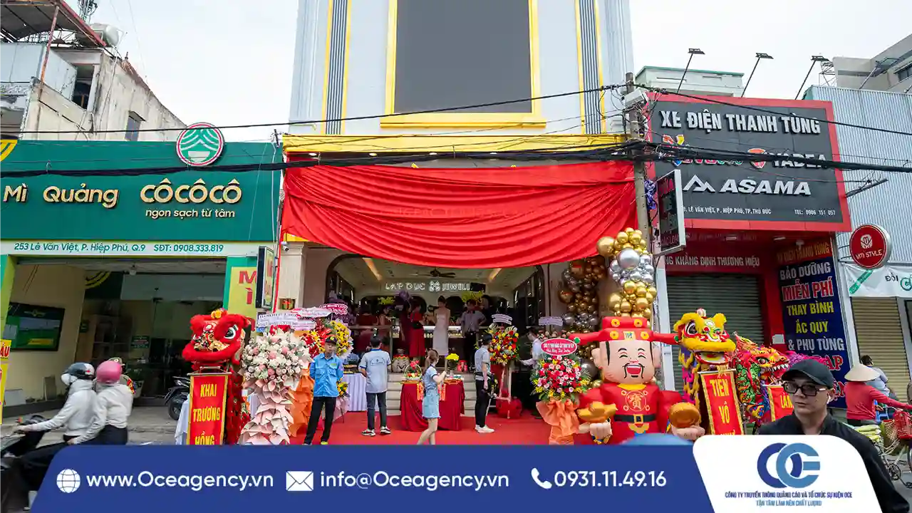TỔ CHỨC SỰ KIỆN KHAI TRƯƠNG TIỆM VÀNG LẬP ĐỨC