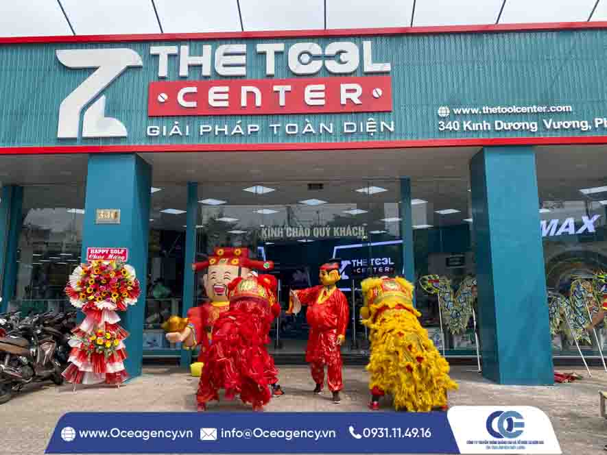 To-chuc-khai-truong-the-tool-center , doan-lan-su-rong , cho-thue-lan
