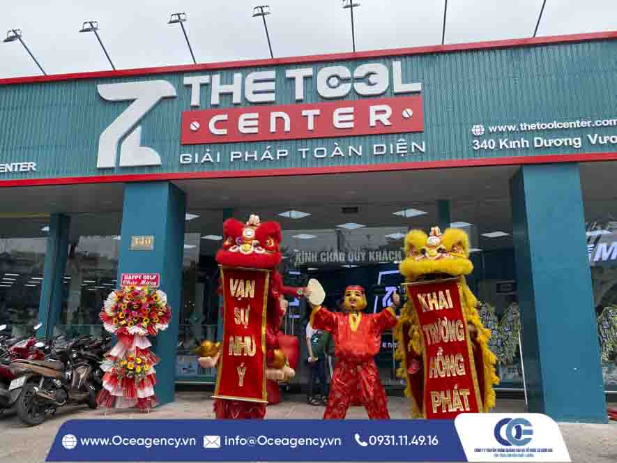To-chuc-khai-truong-the-tool-center , doan-lan-su-rong , cho-thue-lan