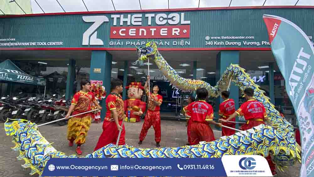 To-chuc-khai-truong-the-tool-center , doan-lan-su-rong , cho-thue-lan