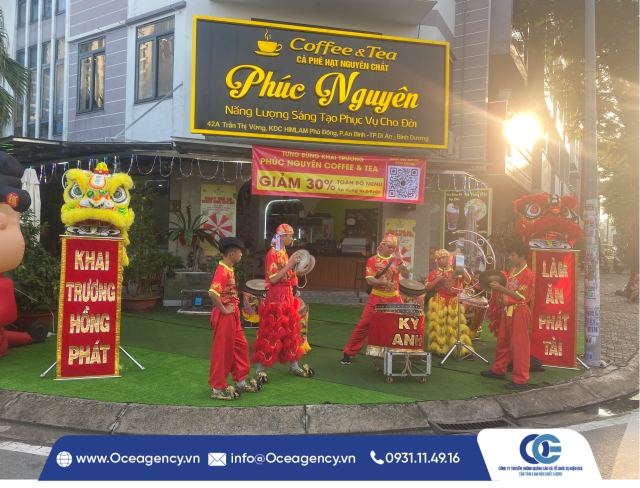 TỔ CHỨC SỰ KIỆN KHAI TRƯƠNG COFFEE VÀ TEA PHÚC NGUYÊN