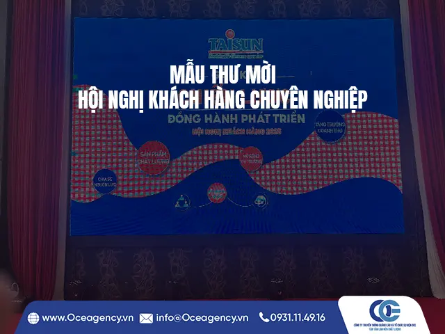 MẪU THƯ MỜI HỘI NGHỊ KHÁCH HÀNG CHUYÊN NGHIỆP