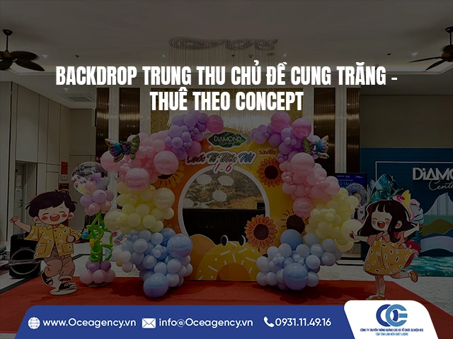BACKDROP TRUNG THU CHỦ ĐỀ CUNG TRĂNG - THUÊ THEO CONCEPT