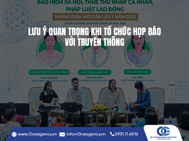 LƯU Ý QUAN TRỌNG KHI TỔ CHỨC HỌP BÁO VỚI TRUYỀN THÔNG