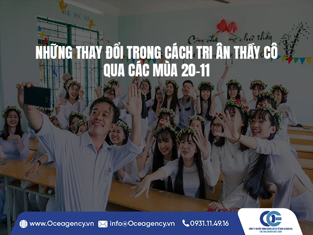 NHỮNG THAY ĐỔI TRONG CÁCH TRI ÂN THẦY CÔ QUA CÁC MÙA 20-11