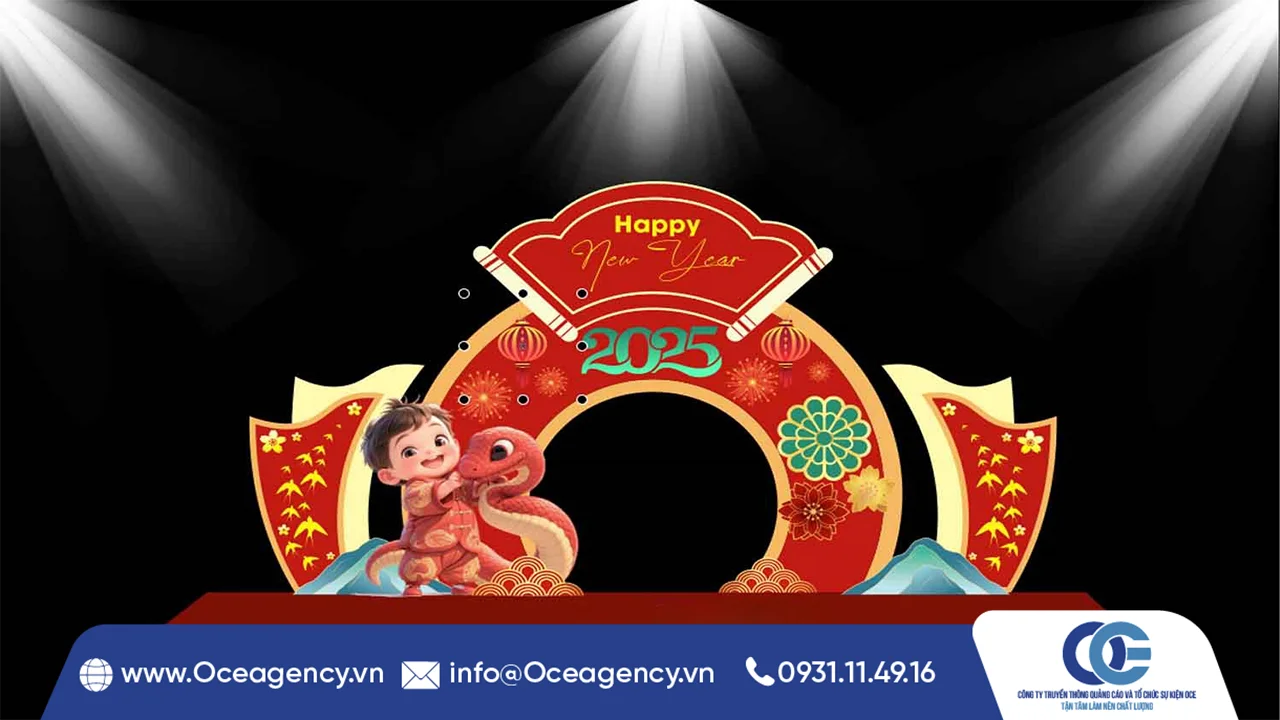 THIẾT KẾ S&Acirc;N KHẤU NEW YEAR PARTY DOANH NGHIỆP