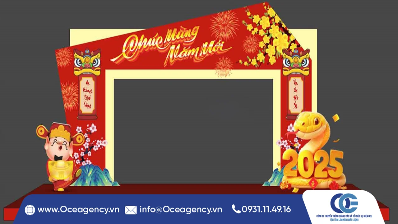 THIẾT KẾ S&Acirc;N KHẤU NEW YEAR PARTY DOANH NGHIỆP