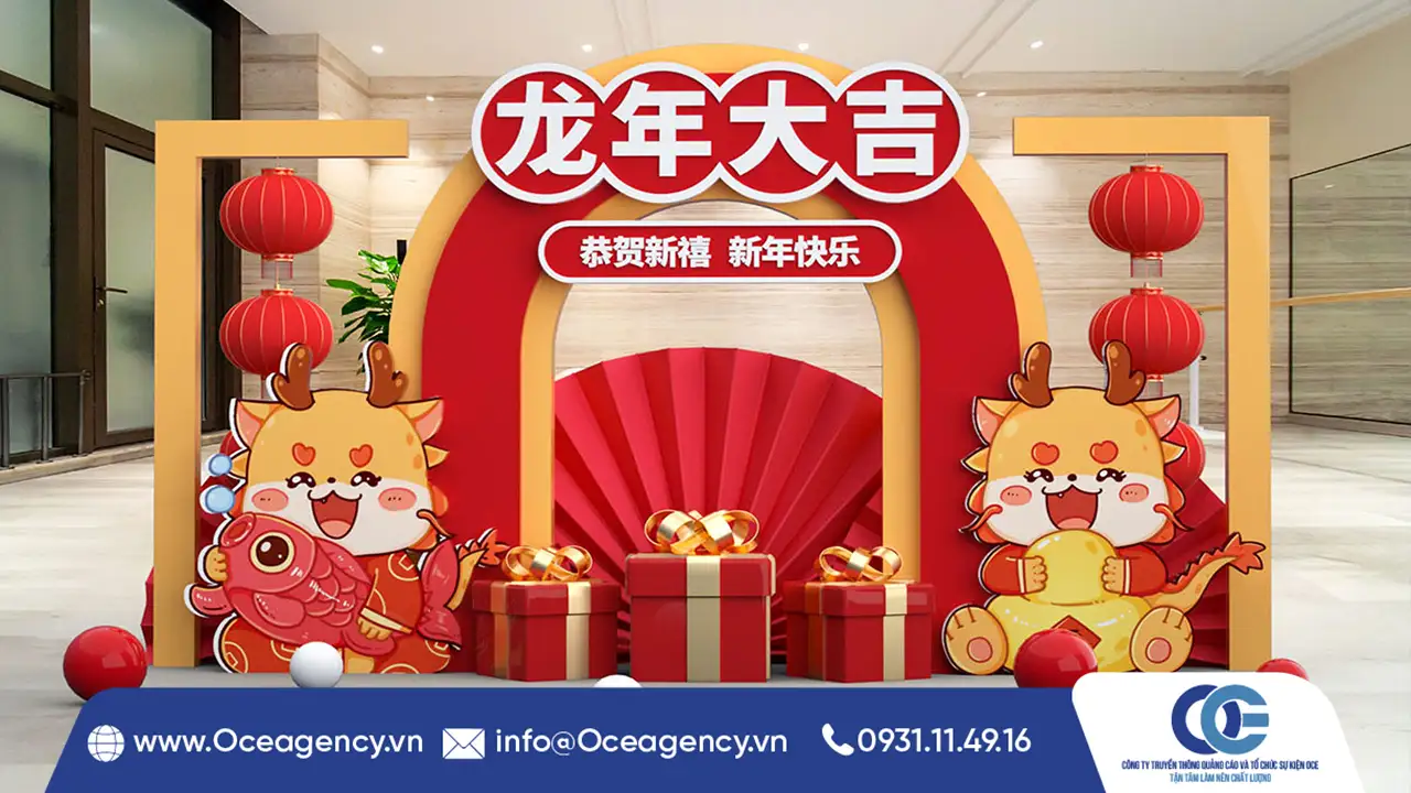 THIẾT KẾ S&Acirc;N KHẤU NEW YEAR PARTY DOANH NGHIỆP