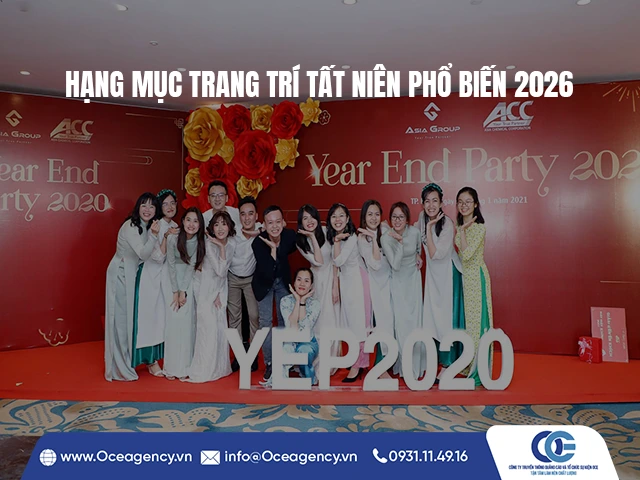 HẠNG MỤC TRANG TRÍ TẤT NIÊN PHỔ BIẾN 2026