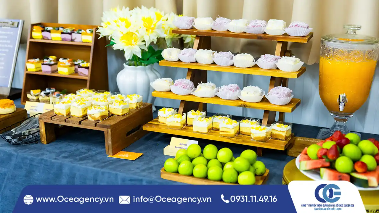 Nguyên tắc bài trí bàn teabreak chuyên nghiệp