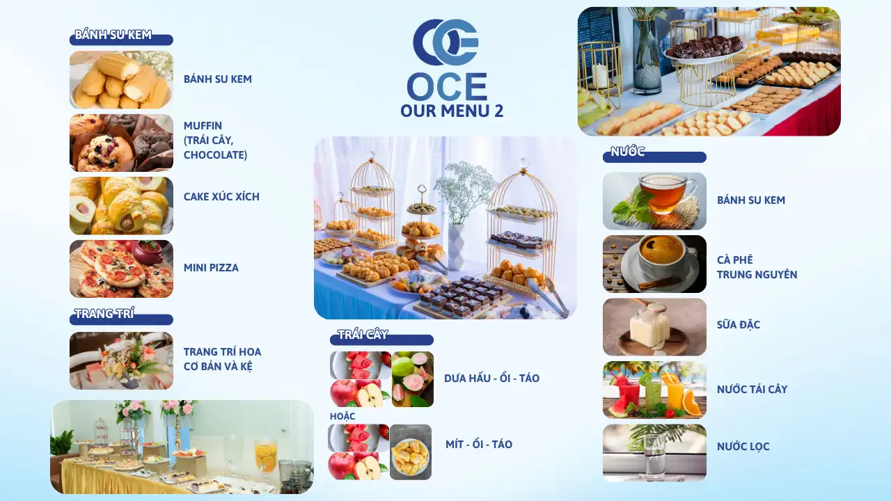 Mẫu Menu Teabreak Phổ Biến Có Thể Chọn Ngay