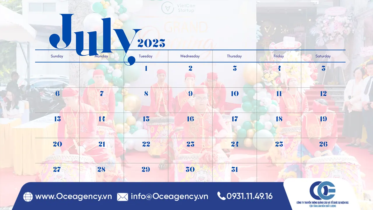 Ngày hoàng đạo tháng 7/2025 phù hợp để khai trương