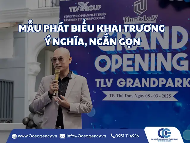 MẪU PHÁT BIỂU KHAI TRƯƠNG Ý NGHĨA, NGẮN GỌN