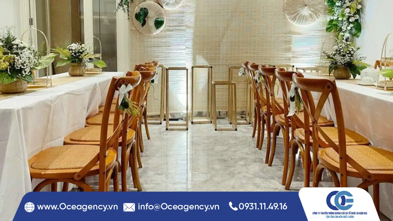 5 CHẤT LIỆU BÀN GHẾ SỰ KIỆN ĐƯỢC ƯA CHUỘNG NHẤT