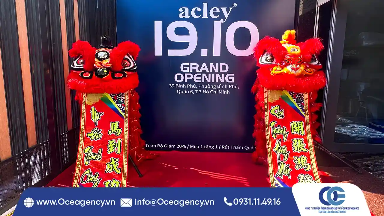TỔ CHỨC SỰ KIỆN KHAI TRƯƠNG ACLEY TẠI QUẬN 6