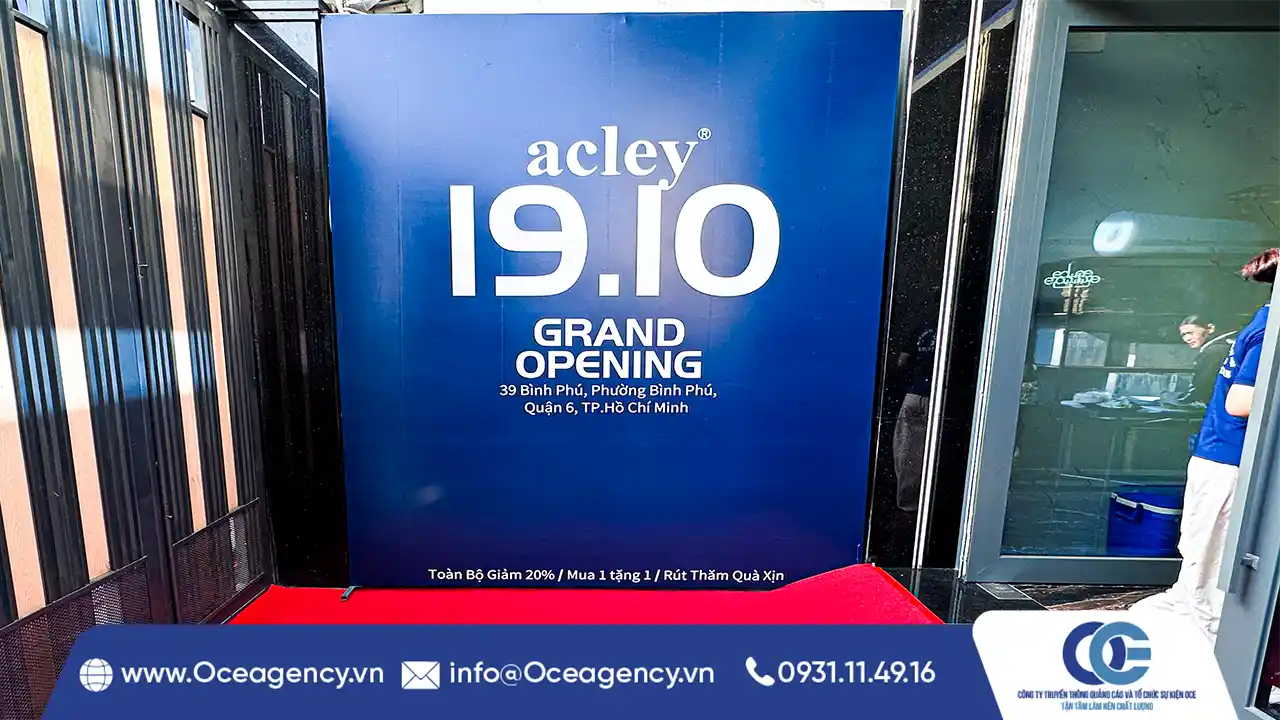 TỔ CHỨC SỰ KIỆN KHAI TRƯƠNG ACLEY TẠI QUẬN 6