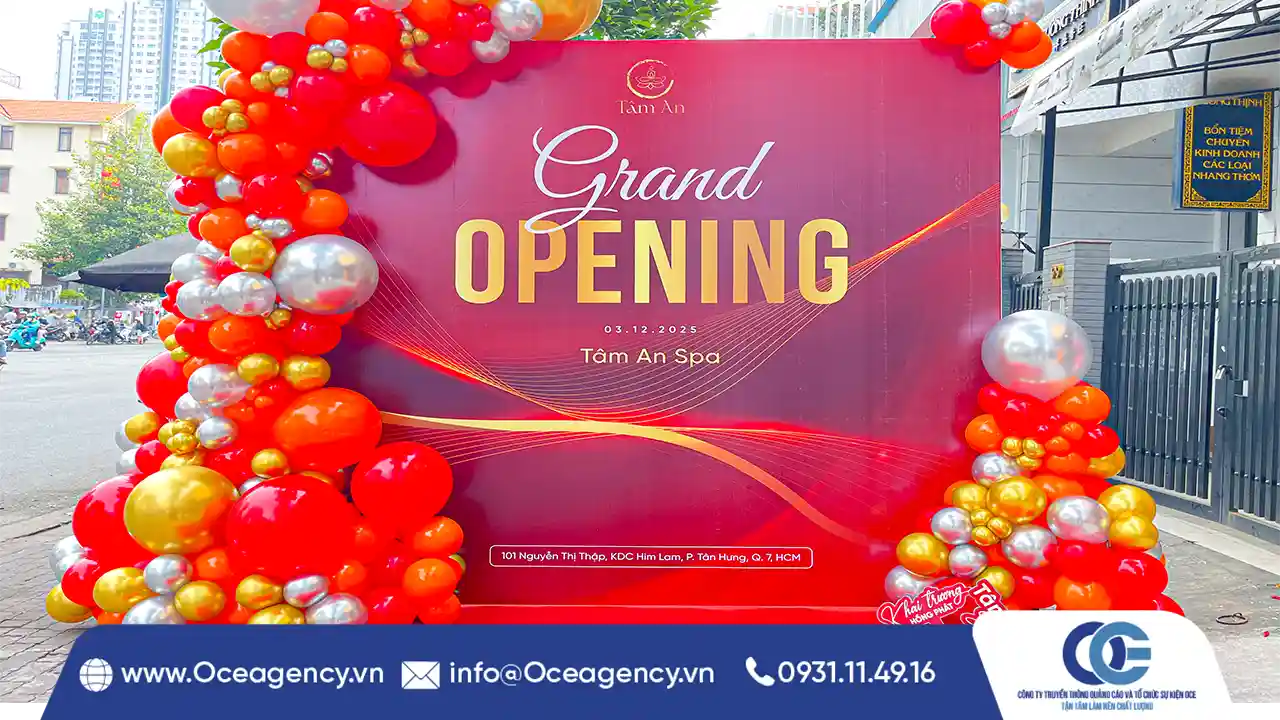 TỔ CHỨC SỰ KIỆN KHAI TRƯƠNG TÂM AN SPA TẠI HCM