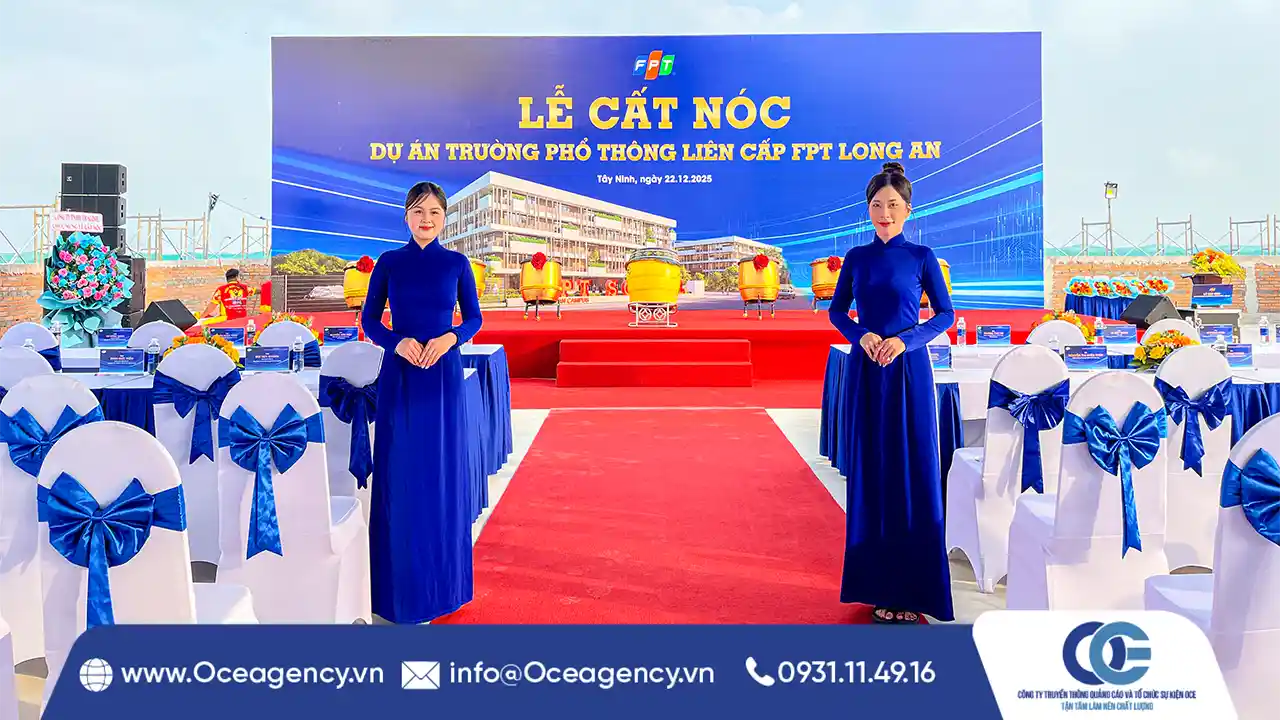CUNG CẤP PG LỄ CẤT NÓC FPT SCHOOL LONG AN