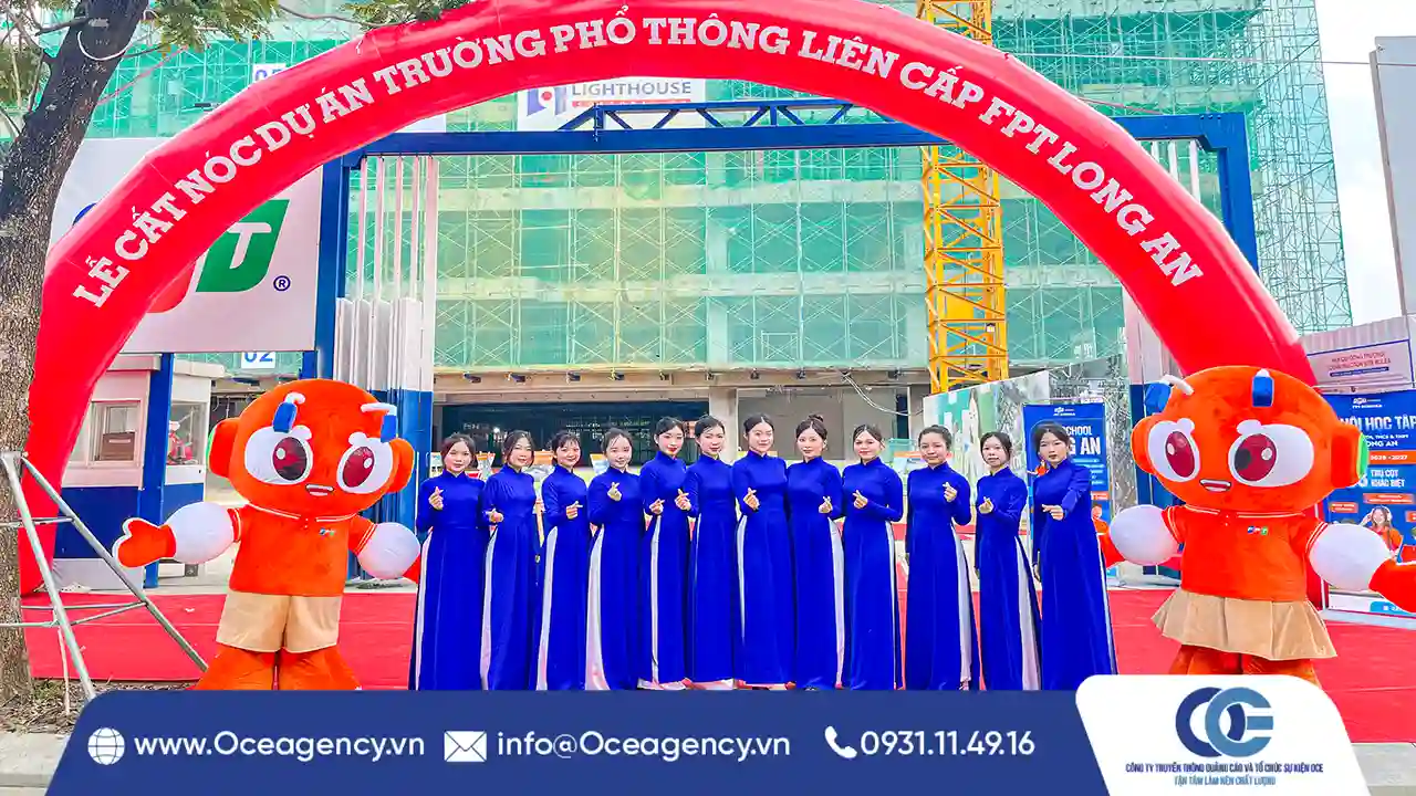 CUNG CẤP PG LỄ CẤT NÓC FPT SCHOOL LONG AN