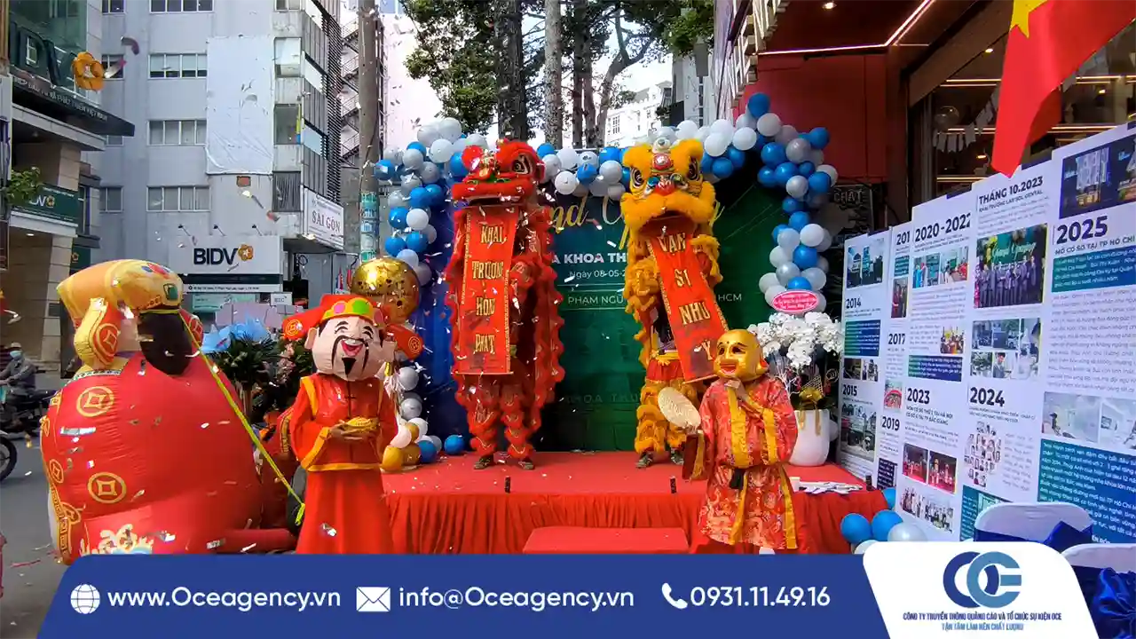 DỊCH VỤ CHO THUÊ MÚA LÂN KHAI TRƯƠNG NHA KHOA THÙY ANH