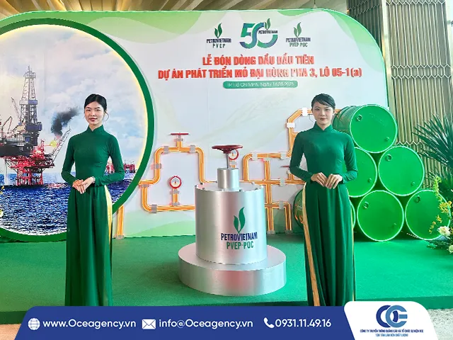 CHO THUÊ PG - PB LỄ ĐÓN DÒNG DẦU ĐẦU TIÊN MỎ ĐẠI HÙNG