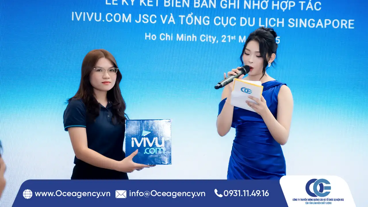 TỔ CHỨC SỰ KIỆN LỄ KÝ KẾT CÔNG TY iVIVU TẠI HCM