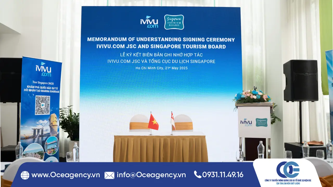TỔ CHỨC SỰ KIỆN LỄ KÝ KẾT CÔNG TY iVIVU TẠI HCM