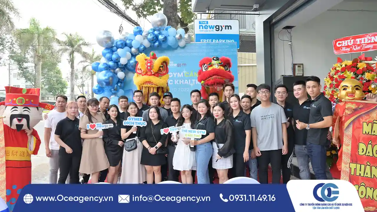 TỔ CHỨC SỰ KIỆN KHAI TRƯƠNG THE NEW GYM