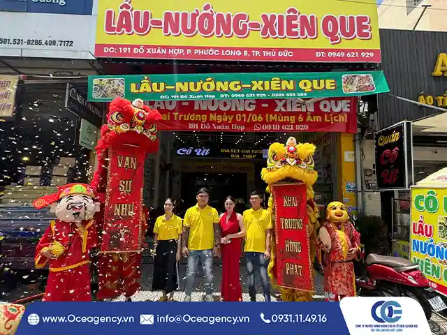 CHO THUÊ MÚA LÂN KHAI TRƯƠNG QUÁN LẨU NƯỚNG XIÊN QUE CÔ ÚT