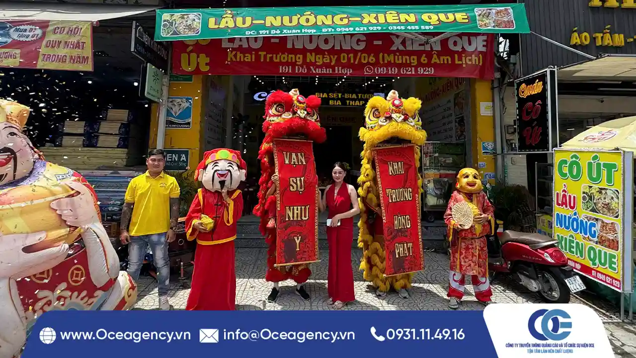 CHO THUÊ MÚA LÂN KHAI TRƯƠNG QUÁN LẨU NƯỚNG XIÊN QUE CÔ ÚT