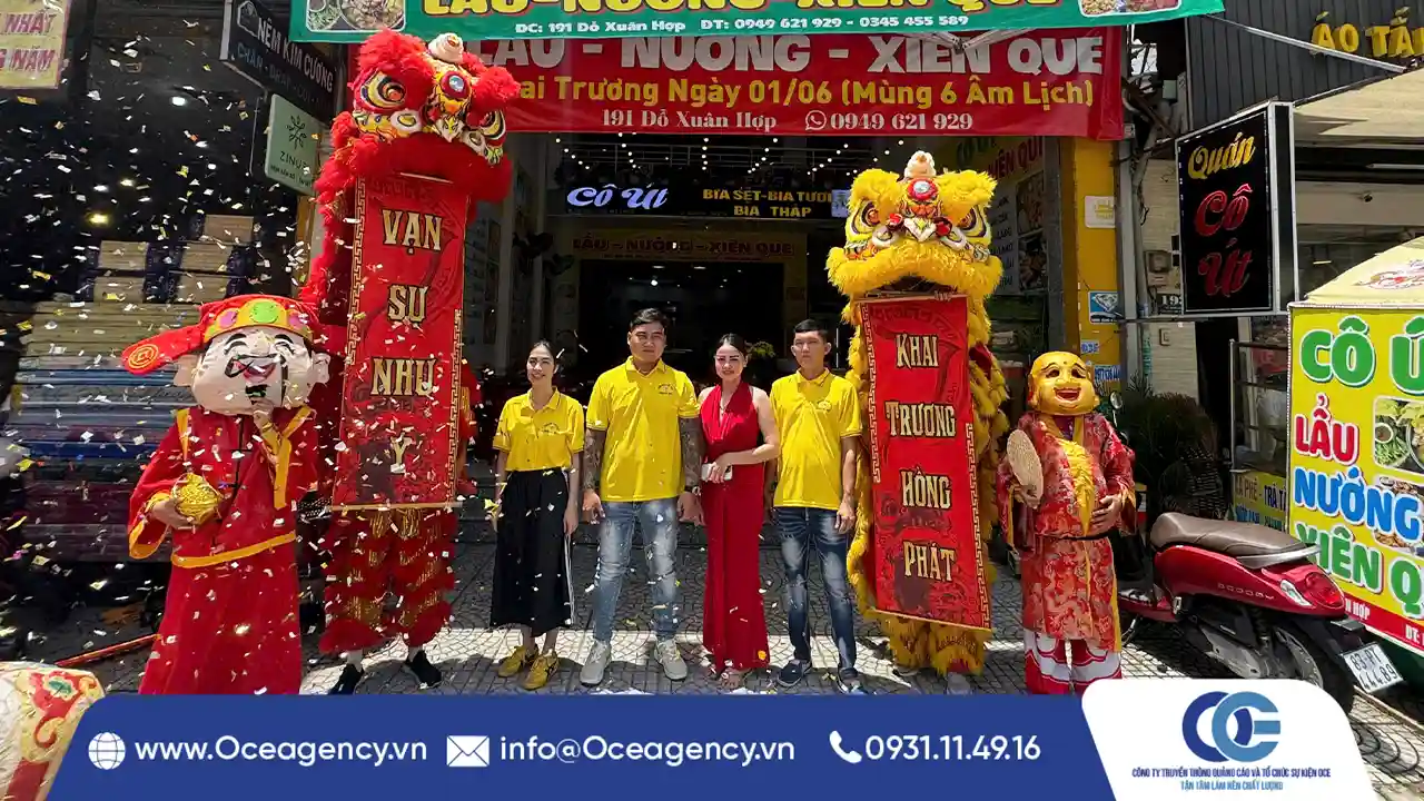CHO THUÊ MÚA LÂN KHAI TRƯƠNG QUÁN LẨU NƯỚNG XIÊN QUE CÔ ÚT