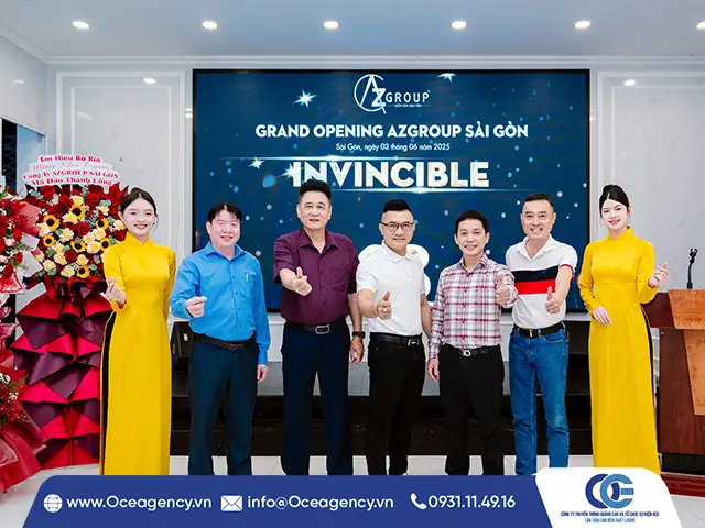 TỔ CHỨC SỰ KIỆN KHAI TRƯƠNG AZGROUP SÀI GÒN